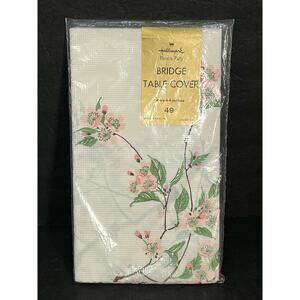 Vintage Hallmark Bridge Table Cover Tablecloth Paper 44 x 44 Dogwood Floral NIP